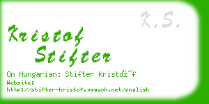 kristof stifter business card